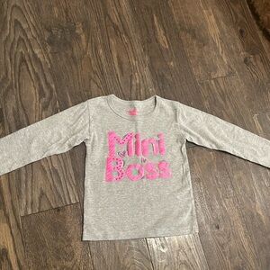 Gray 'Mini Boss' Kids Shirt size 4T